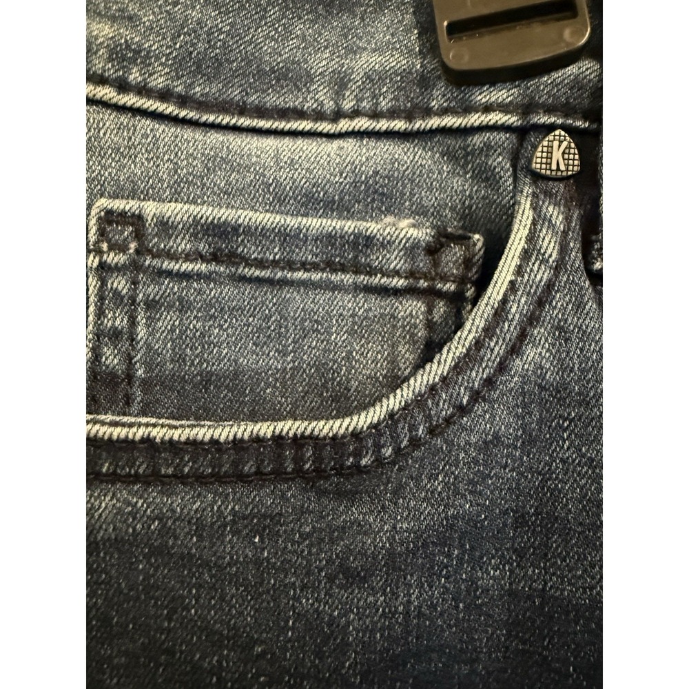 Kut from the Kloth Connie ankle skinny raw hem jeans Women's Hem Dark Wash 12 - Picture 6 of 12